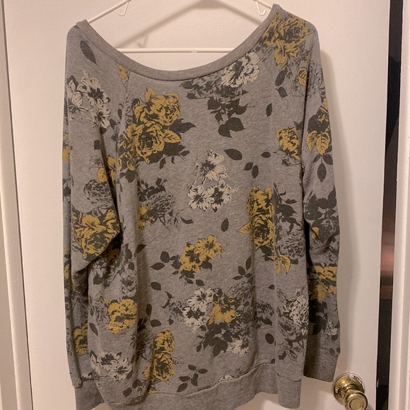 Floral Gray Sweater - Picture 3 of 3